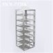STAINLESS STEEL FREEZER RACK,SINGLE VERTICAL COLUMN DIM :140(D)x1401(W)x674(HT)MM [FRONT LOADIN