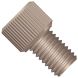 Super Flangeless Nut, Standard Knurl, Short, Natural PEEK, 1/32in or 1/16in OD Tubing,