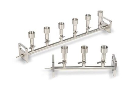 6-place Manifold stainless steel 1/pk